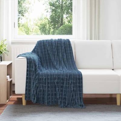 vidaXL Gooi Deken Marineblauw 150 x 130 cm 0.5 kg Fleece