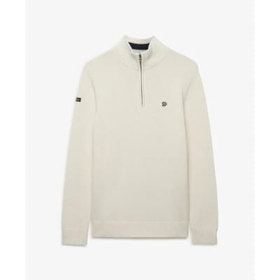 Superdry Trui Cotton Half Zip Knit M6110764a 22c Cream Mannen Maat - M