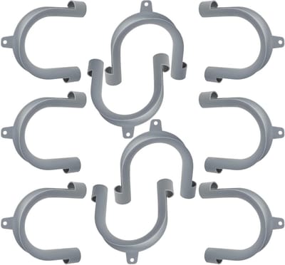 Wasmachine Afvoer Slang Klemmen - Slanghouder Afvoerbuis - Voorkom Lekkages - Verstelbare U-vorm - 10 stuks - Wit