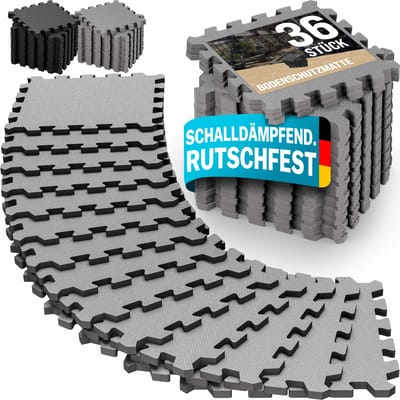 MONZANA 36x Vloerbeschermer   - 29,5x29,5cm Antislip Uitbreidbaar - Grijs