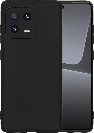 Hoesje - Geschikt voor Xiaomi 13 - Sterk & Shockproof - Hoes Cover - Siliconen Case - Telefoonhoesjes - Zwart