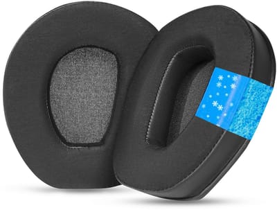 Dailygoods - Cooling Gel Oorkussens Compatibel met Sennheiser RS175/RS185/RS195/RS165, HDR175/HDR185/HDR195/HDR165/TR175 Hoofdtelefoon Vervanging Oordopjes met ijs Zijde Stof Toegevoegde Dikte