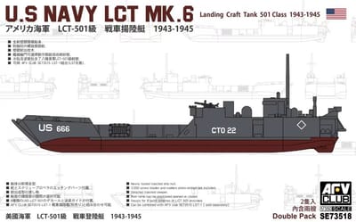 AFV Club Modelbouwpakket Militaire voertuigen - SE73518 U.S. Navy LCT Mk.6 Landing Craft Tank 501 Class '43-45 Plastic - 1:350 - Modelbouw