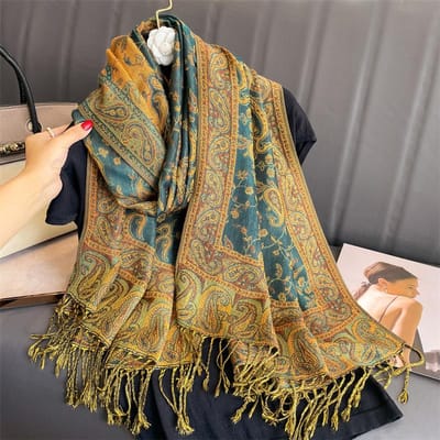Luxe Herfst Kasjmier Pashmina Sjaal Dames Wikkel Warme Winter Sjaals Design Print Vrouwelijke Foulard Katoenen Sjaals Sjaal black
