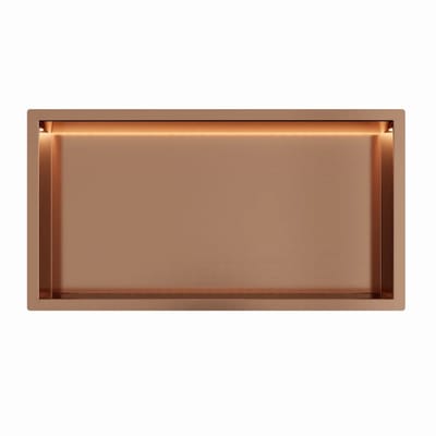 Copper RVS Inbouwnis 30x60x7cm met RGB verlichting
