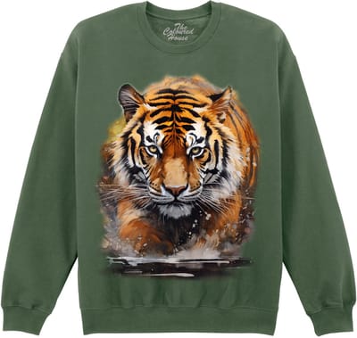 Tijger Watercolor Running Tiger The Coloured House Sweater S
