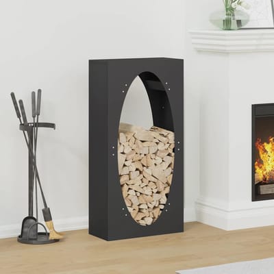 vidaXL - Brandhoutrek - 50x23x100 - cm - koudgewalst - staal - zwart