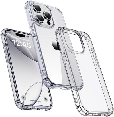 Ultra-Hybrid Schokbestendig Hoesje KKG - Crystal Clear Geschikt voor: Apple iPhone 16 Pro Max | Transparante achterkant Hard Back Cover & TPU Siliconen Bumper