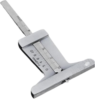 Bandenprofiel Meetinstrument - Profielmeter Banden - Banden Inspecteren - Roestvrij Staal - 0-200 mm - Zilver