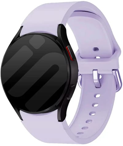 Strap-it siliconen bandje met gesp geschikt voor Samung Galaxy Watch 7 (40 & 44mm) / Galaxy Watch 6 (Classic) / Galaxy Watch 5 (Pro) / Galaxy Watch 4 (Classic) / Galaxy Watch FE - lichtpaars