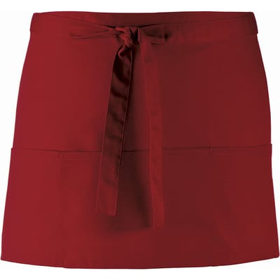 Premier Dames/Dames Kleuren 3 Zakschort / Werkkleding (Pakket van 2) (Bourgondië)