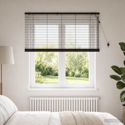 vidaXL - Venetiaanse - jaloezie - Donkerbruin - 125 - x - 160 - cm - 35 - mm