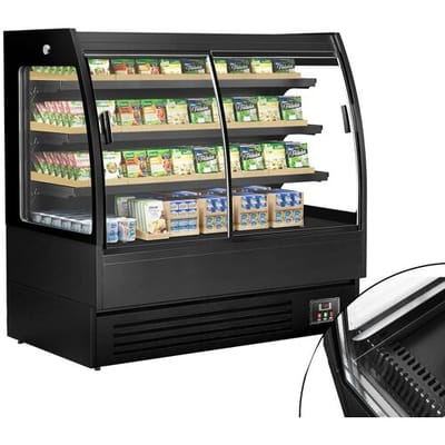 GGM Gastro Wandkühlregal - 1500mm - 480 Liter - mit 2 doppelt verglasten Schiebetüren & 3 Ablagen
