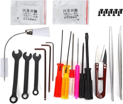 Complete Reparatieset voor Overlockmachines - Inclusief Stalen en Plastic Gereedschap voor Huishoudelijk Gebruik en Onderhoud