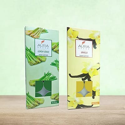 20 Geurkaarsen Set - Spa Kaarsen met 3 Uur Brandtijd - Lemon Grass & Vanille Geuren