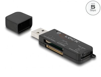 Delock SuperSpeed USB Card Reader for SD / Micro SD / MS memory cards