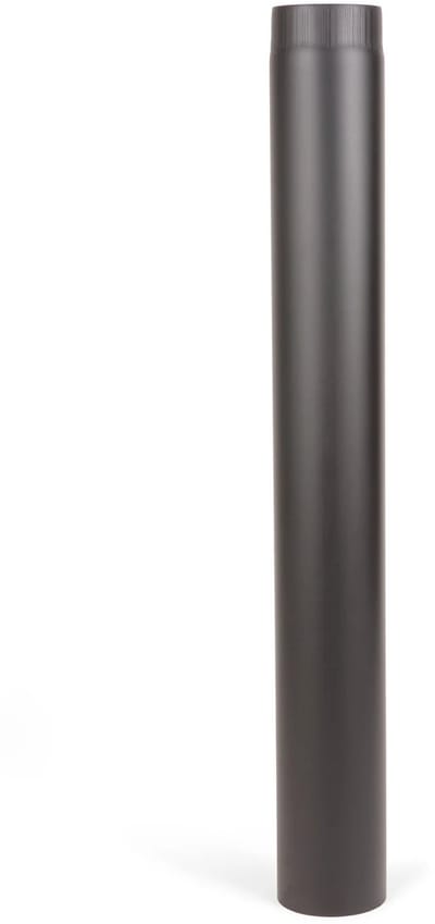 Kachelpijp 1000mm Ø160 2mm zwart.