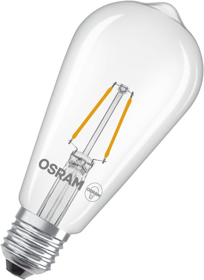 OSRAM LED lamp Star Edison ST64 25 Filament, 2700 K warm wit, 1,8 W, E27, helder, 250 lm, 15.000 h, voor hanglampen, vintage look, decoratief