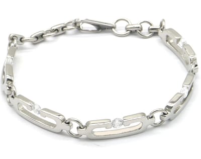 Armband Dames - Kralen - RVS - Lengte 20 cm - Zilverkleurig