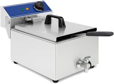 Elektrische Friteuse - Professionele Frituurpan - Hapjes Frituren - Met Afvoerventiel - 6 Liter - Roestvrij Staal