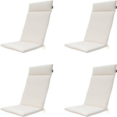 Madison - Tuinstoelkussen Hoge Rug Napels sand - Ca. 120x50 cm - Set van 4