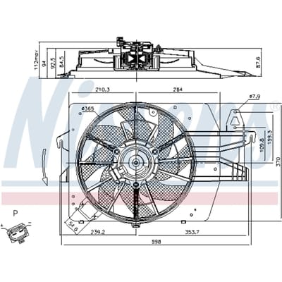Koelventilatorwiel, motorkoeling NISSENS 85537