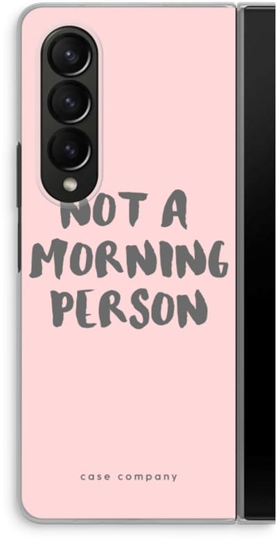 Case Company® - Hoesje geschikt voor Samsung Galaxy Z Fold4 hoesje - Morning person - Soft Cover Telefoonhoesje - Bescherming aan alle Kanten en Schermrand