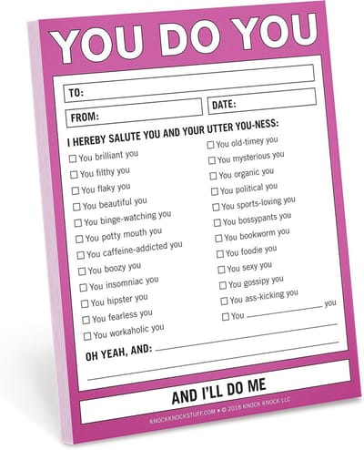 Knock Knock Je Bent Jezelf Notitieblok Checklist 10,2 x 13,2 cm