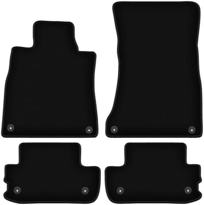 Wielganizator WLG-BASIC Serie - Velours Automatten - Zwart - Formaat Op Maat - Voor Mercedes S C217 Coupe