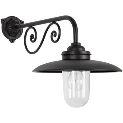 KS Verlichting wandlamp - Ardennes - Klassiek - E27 - IP44 - Aluminium - Gietijzer - Zwart
