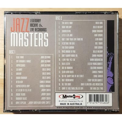 CD DIVERSEN - Jazz Masters 550482 MasterSong 2001 Australië Jazz Gebruikt white