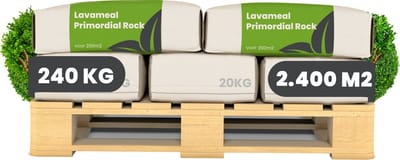 Lavameel uit Eifel Oergesteente (240kg, 2400m2) - Bodemverbeteraar - Lava Meel - Bestrijding Heermoes - Met Silicium - Organifer
