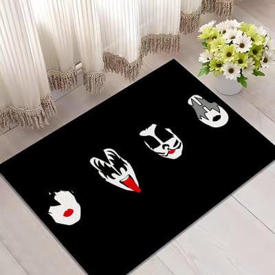 Rock Band Kiss Band Deurmat Welkom Entree Balkon Badkamer Vloer Antislip Tapijt Slaapkamer Tapijt Woondecoratie 50x80cm