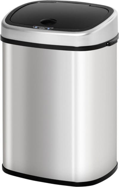 Afvalemmer met infraroodsensor - 48L - Afvalbak - Pedaalemmer - Prullenbak - Keuken accessoires - Zilver - L40,5 x B29,5 x H57 cm