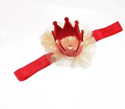 Go Go Gadget - Haarband - Glitter - Kroontje - Baby - Peuter - Kleuter - Prins/ Prinses - Rood