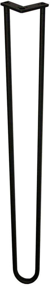 Stalen hairpin zwart hairpin ø 1,6 cm en hoogte 105 cm - Set van 4 stuks
