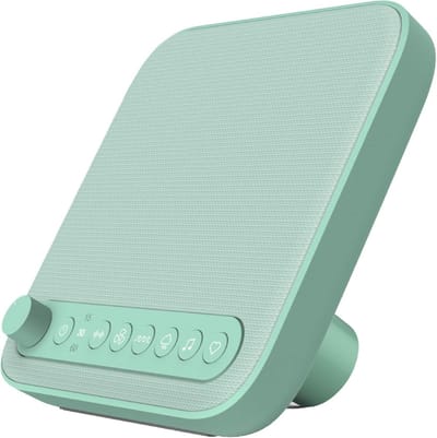 Geluidsmachine Baby - Slaaphulp - Rustgevende Slaap - Zes Natuurlijke Geluiden - 6 x 25 x 19 cm - Wit