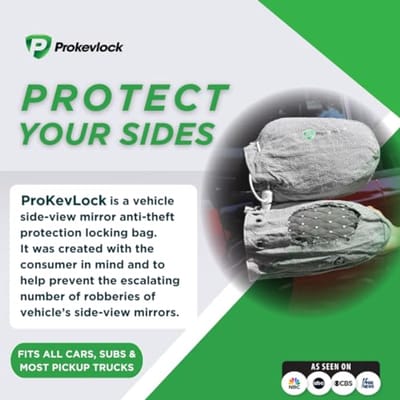 Verbeterde Voertuig Zijspiegels Covers Set met Antidiefstal Beveiliging, Betrouwbare Bescherming voor Auto's en Pick-up Trucks