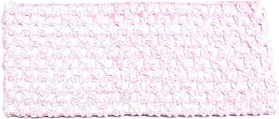 Rojafit Elastische Haarband "Brocante" Gehaakt - 7 cm. Breed - Pink