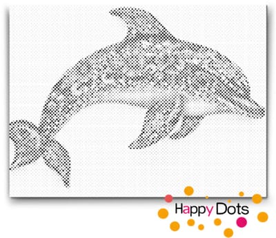 HappyDots DOT Painting Mandala Dieren 01 - Dolfijn - 40x50cm