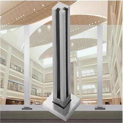 Balustrade Paal - RVS Spigot - Terras Afscheiding - Eenvoudige Installatie - Hoogte 70 cm - Zilver