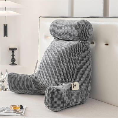 Hoofdbordkussen - Leeskussen Bed - Ontspannen Zitten - Afneembare Nekrol - 65 cm Hoog