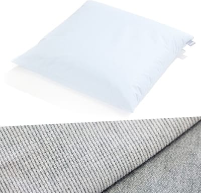 Sloop voor Fico hoofdkussen - 60 x 60 cm - Katoen/Polyester- Grey Lined