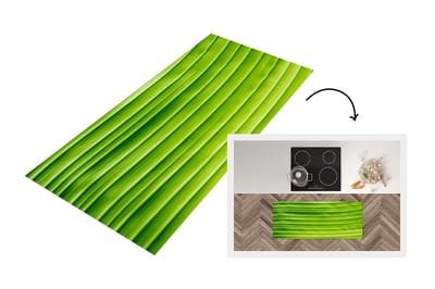 Keukenloper - Loper keuken - Bladeren - Structuur - Natuur - 120x50 cm - Keukenloper vinyl