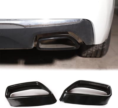RVS Demper Uitlaatpijp Throat Tail Cover Trim voor 5 Series G30 G38 (2018-2022) - Zwart, Duurzaam en Stijlvol Accessoire