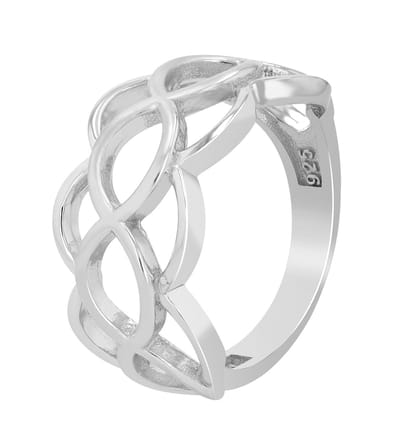 AKZENT Akzent damesring "Estrid" van 925 Sterlingzilver, gerhodineerd, duurzaam, Gr.