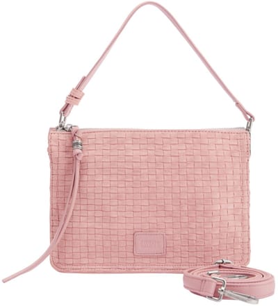 FREDsBRUDER Leren schoudertas Weave Harmony Crossbag Blush oud roze