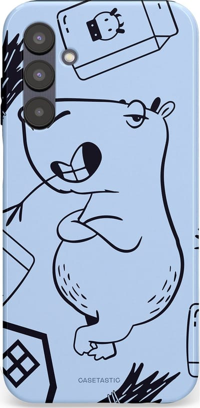 Casetastic Hoesje Geschikt voor Samsung A25 - Stijlvolle Beschermende Duo-layer Case - Capibara chillen
