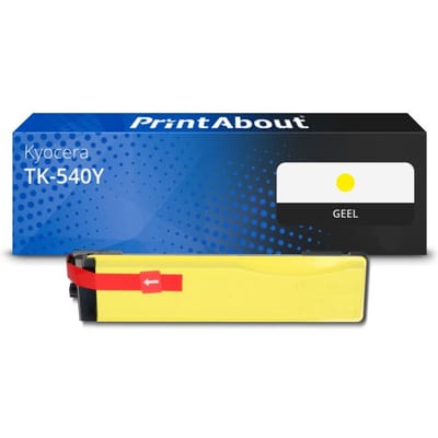 PrintAbout huismerk Toner TK-540Y Geel Geschikt voor Kyocera