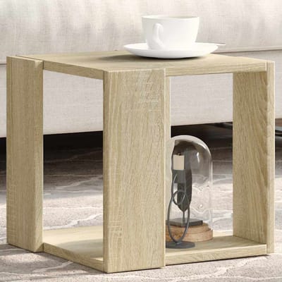 vidaXL - Salontafel - 32x32x30 - cm - bewerkt - hout - sonoma - eikenkleurig